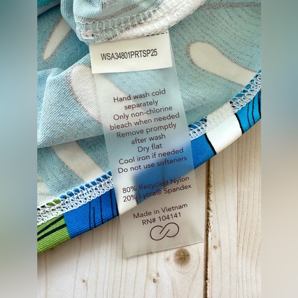 CALIA Women’s Long Sleeve Rushed Rashguard and Adjustable Tie Front Bottom NWT - Picture 3 of 12